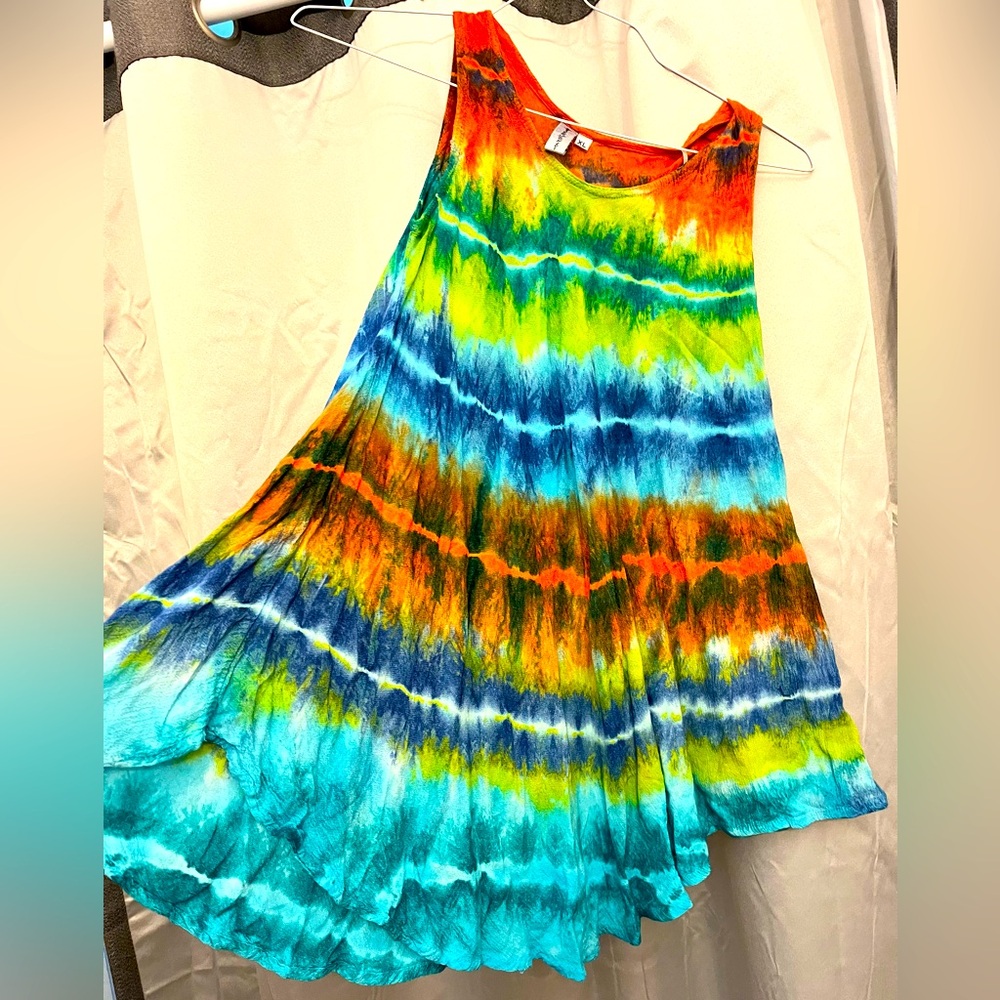 Jessica Taylor Girls Sundress Coverup Size XL Multi Tye Dye Color